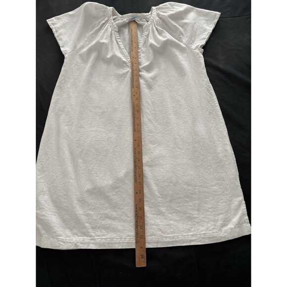 4Our Dreamers Linen Blend Dress Size XL White Henley Cottagecore Beach Lounge - Picture 7 of 16